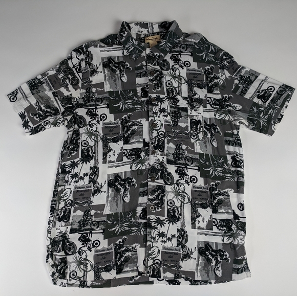 Panama Jack Motorcycle Club Mens Hawaiian Shirt - Picture 1 of 6